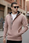 Buratti Pamuklu Slim Fit Kanguru Cepli Fermuar Detaylı Kapüşon Yaka Sweat Erkek SWEAT 575707