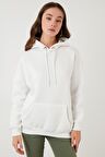 Lela Regular Fit Pamuklu Kapüşonlu Yaka Şardonlu Kışlık Sweat Kadın SWEAT 5863854