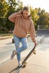 Lela Regular Fit Pamuklu Kapüşonlu Yaka Şardonlu Kışlık Sweat Kadın SWEAT 5863854