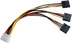 Üçlü 3 Port ide Molex Sata Power Hdd 4 pin Güç Kablosu 5101