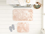 Madame Coco Damien 2'li Banyo Paspası - Beyaz/Pudra - 50x80 cm