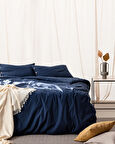 Madame Coco Linda King Size Yıkamalı Gofre Nevresim Takımı - Lacivert