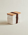 Margot Ahşap Kapaklı 2'li Lunch Box - 2x500 ml