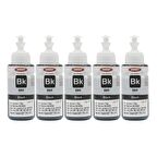 Ekoset Epson L486 L455 L550 L565 Siyah Muadil Mürekkep 70ml 5 adet