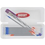 Ekoset Gümüş Deri Kalemi ve 20 Adet Kalem içi 