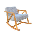 Evodeko Nini Sallanan Ahşap Berjer | Gri