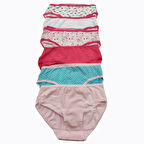 Öztaş 4723 Kız Çocuk Likralı Baskılı Slip Külot 6'lı  Paket
