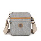 Kırçıllı Gri Kumaş Kadın Postacı Çantası Smart Bags 3089