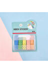 Mavi Temalı 4 Dizayn Index Sticker • Memopad • Sticky Note (GGK-PC056)