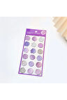 Mor Temalı Wax 3D Pul Sticker Seti • Bullet Journal (GGK-DF022)