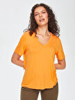 V Yaka Kısa Kollu T-Shirt 69015