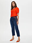 Yanları Nakış Detaylı Straight Fit Jean Pantolon S25JPN007