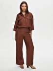 Wide Leg Fit Ütü İzli Tensel Keten Pantolon S25PNT018