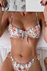 Angelsin Çiçek Baskılı Bikini Üstü
