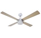 Pilot Beyaz Motorlu Kahverengi Kanatlı Aydınlatmalı Uzaktan Kumandalı 122cm Tavan Vantilatörü