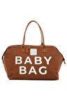 Bagmori M000002169 Çok Amaçlı Unisex Bebek Bakım Çantası Kahverengi