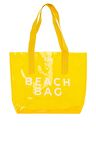 Sarı  Beach Bag Baskılı Şeffaf Plaj Çantası M000007257