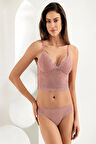 Kadın Gül Kurusu Desteksiz Bralet Takımı Mb12800-b