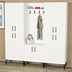 Rose-1-4-4 Dolaplı Ayakkabılık Vestiyer Portmanto RS01