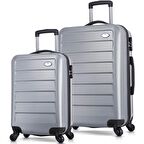 My Valice Ruby Abs 2'li Valiz Seti (Kabin ve Büyük) Gri