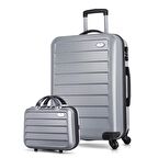 My Valice Ruby Abs 2'li Valiz Seti (Makyaj + Orta Boy) Gri