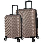 My Valice Lotus Abs 2'li Valiz Seti (Kabin ve Orta) Gold