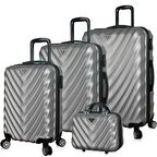 My Valice Lotus Abs 4'lü Travel Valiz Seti Gri