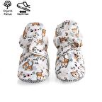 Organik Pamuk Bebek Patiği, Kaydırmaz Taban, Pamuklu Yenidoğan Pandufu Ev Kreş Ayakkabısı, Kediler