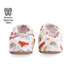 Tilki Ve Gökkuşağı Organik Pamuk Ev Kreş Ayakkabısı Patik