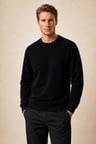 lines regular fit kışlık sweatshirt siyah
