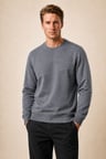 lines regular fit kışlık sweatshirt füme