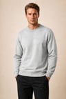 lines regular fit kışlık sweatshirt gri