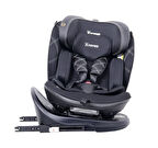 Ultimate 360 ° Dönebilir Yatabilir 0-36 Kg Deri Oto Koltuğu ISOFIX/SIP/LATCH Siyah