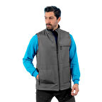 Şensel, Polarlı Yelek, Gri -118E1431- Kışlık Yelek-Vest