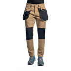 Şensel, Çok Cepli İş Pantolonu, Bej-Siyah -54E2857-