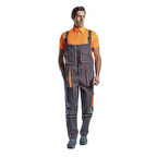 Şensel, Reflektörlü Bahçıvan Tulum, Gri-Turuncu -8E2381- Salopet