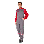 Şensel, Reflektörlü İş Tulumu, Gri-Kırmızı -55E3086- Üniforma