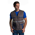 Şensel, Reflektörlü Yelek, Gri-Saks -118E3696- İş Yeleği-Vest