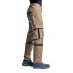 Şensel, Reflektörlü İş Pantolonu, Bej-Siyah, Komando Cepli -54E3357-