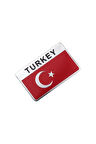 Türkiye Bayrağı Tasarımlı Alüminyum Sticker Etiket