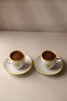 Mimoza Seramik 2'li Kahve Fincan Takımı 110 cc