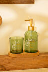 Viola Ahşap Standlı Banyo Seti Yeşil 420 cc