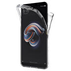 Microsonic Xiaomi Redmi Note 5 Pro Kılıf 6 tarafı tam full koruma 360 Clear Soft Şeffaf