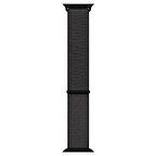 Microsonic Apple Watch Series 1 42mm Hasırlı Kordon Woven Sport Loop Black