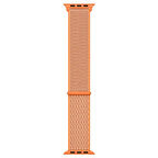 Microsonic Apple Watch Series 3 38mm Hasırlı Kordon Woven Sport Loop Spicy Orange
