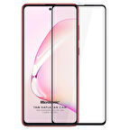Microsonic Samsung Galaxy A81 Tam Kaplayan Temperli Cam Ekran Koruyucu Siyah