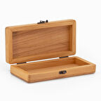 ​Woodsaka Kapaklı Ahşap Kalem Kutusu - Alçak - Kiraz