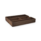 ​Woodsaka Yoi Ayarlanabilir Masaüstü Organizer & Aksesuar Kutusu - Ceviz - 32.2cm x 26.2cm x 4cm