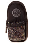 Kaukko Bright Junior Bag Kalem Çantası Taşlı Siyah K2718