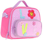 Kaukko Kids Kız Çocuk Isı Yalıtımlı İki Bölmeli Beslenme Çantası (Simli Love Baskılı) L7211